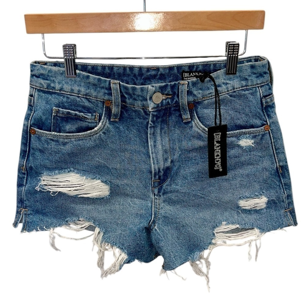 NWT BLANKNYC The Barrow Vintage High-Rise Distressed Shorts After Shock - Picture 3 of 4